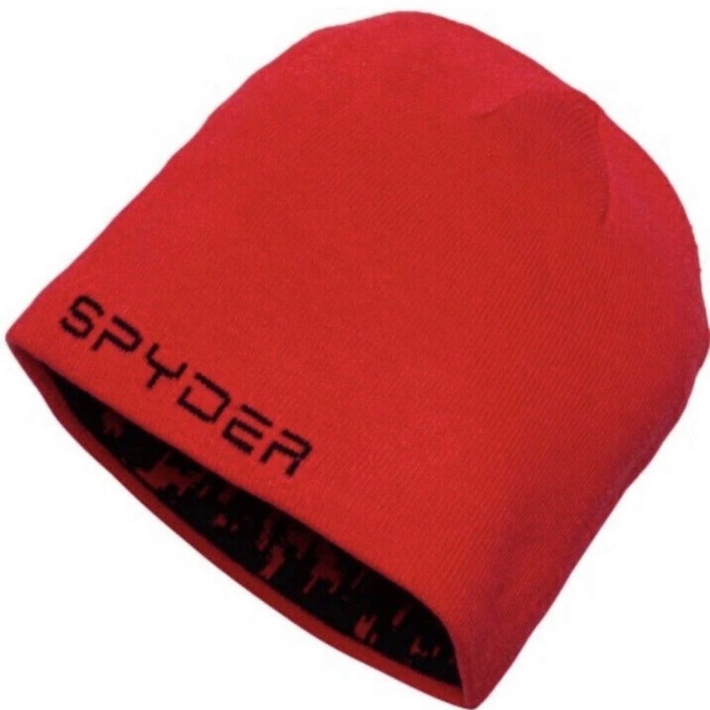 Spyder Warp Reversible Beanie - Red and Black